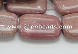 CRC83 15.5 inches 22*30mm rectangle rhodochrosite gemstone beads