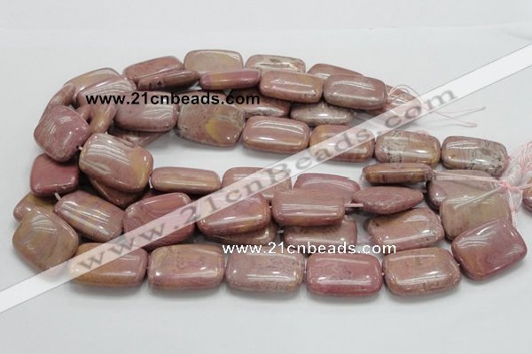 CRC83 15.5 inches 22*30mm rectangle rhodochrosite gemstone beads