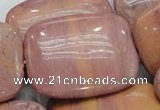 CRC84 15.5 inches 30*40mm rectangle rhodochrosite gemstone beads