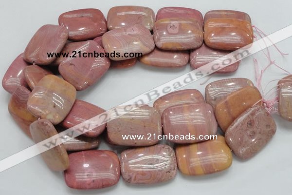 CRC84 15.5 inches 30*40mm rectangle rhodochrosite gemstone beads