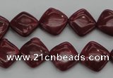 CRC840 15.5 inches 12*12mm diamond Brazilian rhodochrosite beads