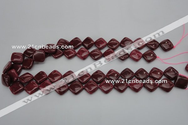 CRC841 15.5 inches 14*14mm diamond Brazilian rhodochrosite beads