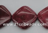 CRC842 15.5 inches 25*25mm diamond Brazilian rhodochrosite beads