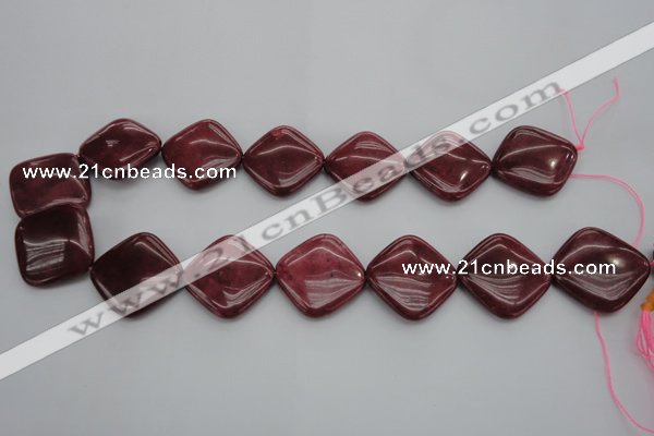 CRC842 15.5 inches 25*25mm diamond Brazilian rhodochrosite beads