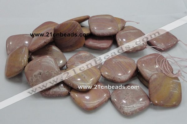 CRC87 15.5 inches 40*40mm diamond rhodochrosite gemstone beads