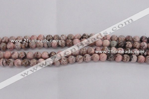 CRC903 15.5 inches 8mm round natural rhodochrosite beads