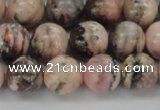 CRC905 15.5 inches 10mm round natural rhodochrosite beads