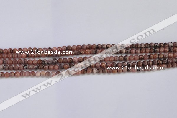 CRC911 15.5 inches 4mm round natural rhodochrosite beads