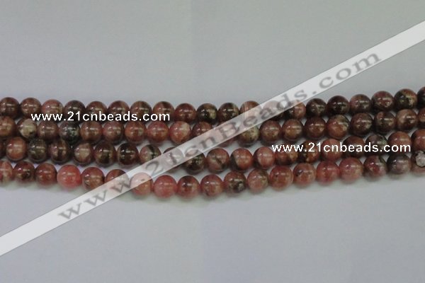 CRC915 15.5 inches 8mm round natural rhodochrosite beads