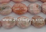 CRC930 15.5 inches 8*12mm oval natural rhodochrosite beads