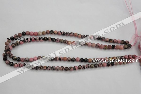 CRD01 15.5 inches 6mm round natural rhodonite gemstone beads