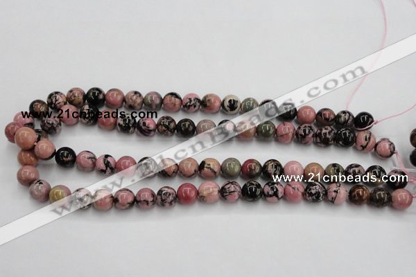 CRD03 15.5 inches 10mm round natural rhodonite gemstone beads