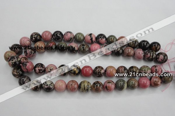 CRD04 15.5 inches 12mm round natural rhodonite gemstone beads