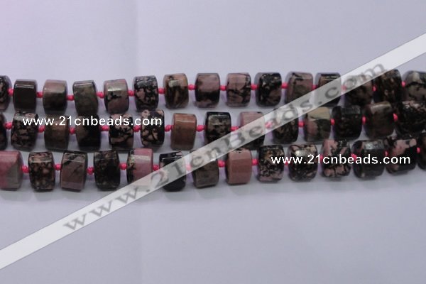 CRD20 15.5 inches 11*15*15mm faceted triangle rhodonite gemstone beads