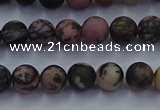 CRD23 15.5 inches 4mm round matte rhodonite beads wholesale