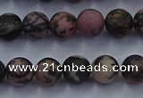 CRD24 15.5 inches 6mm round matte rhodonite beads wholesale