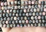 CRD31 15.5 inches 6mm round matte rhodonite beads wholesale