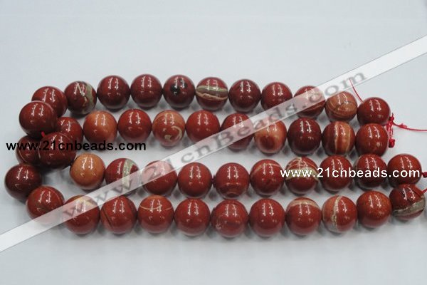 CRE03 16 inches 18mm round natural red jasper beads wholesale