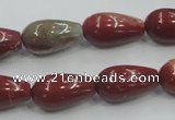 CRE04 16 inches 10*20mm teardrop natural red jasper beads wholesale