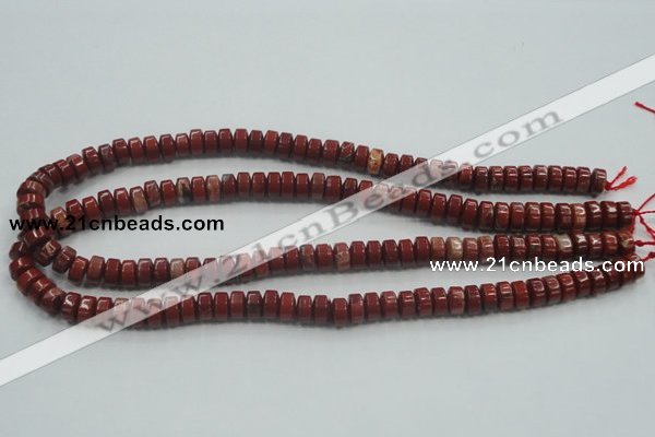 CRE05 16 inches 5*8mm rondelle natural red jasper beads wholesale