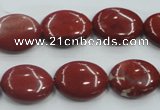 CRE11 16 inches 13*18mm oval natural red jasper beads wholesale