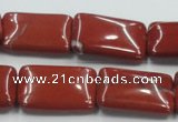 CRE17 16 inches 18*25mm rectangle natural red jasper beads wholesale