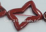 CRE23 16 inches 30*40mm bowknot natural red jasper beads wholesale