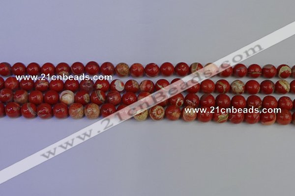 CRE302 15.5 inches 8mm round red jasper beads wholesale