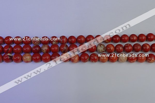 CRE303 15.5 inches 10mm round red jasper beads wholesale