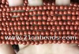 CRE350 15.5 inches 4mm round red jasper beads wholesale