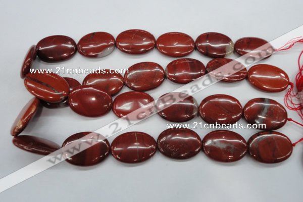 CRE51 15.5 inches 22*30mm oval red jasper beads wholesale