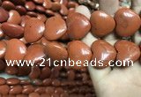 CRE67 15.5 inches 20*23mm heart red jasper beads wholesale