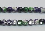 CRF02 15.5 inches 6mm round dyed rain flower stone beads wholesale