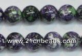 CRF05 15.5 inches 12mm round dyed rain flower stone beads wholesale