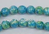 CRF102 15.5 inches 8mm round dyed rain flower stone beads wholesale