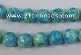 CRF103 15.5 inches 10mm round dyed rain flower stone beads wholesale