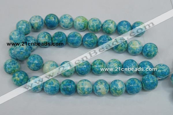 CRF108 15.5 inches 20mm round dyed rain flower stone beads wholesale