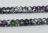 CRF14 15.5 inches 5*8mm rondelle dyed rain flower stone beads wholesale