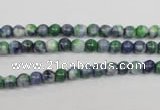 CRF150 15.5 inches 4mm round dyed rain flower stone beads wholesale