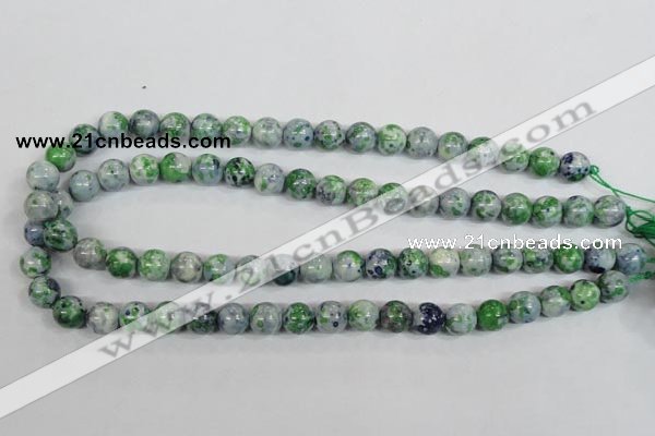 CRF152 15.5 inches 8mm round dyed rain flower stone beads wholesale