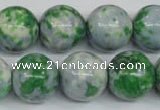 CRF156 15.5 inches 16mm round dyed rain flower stone beads wholesale