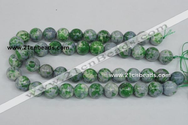 CRF156 15.5 inches 16mm round dyed rain flower stone beads wholesale