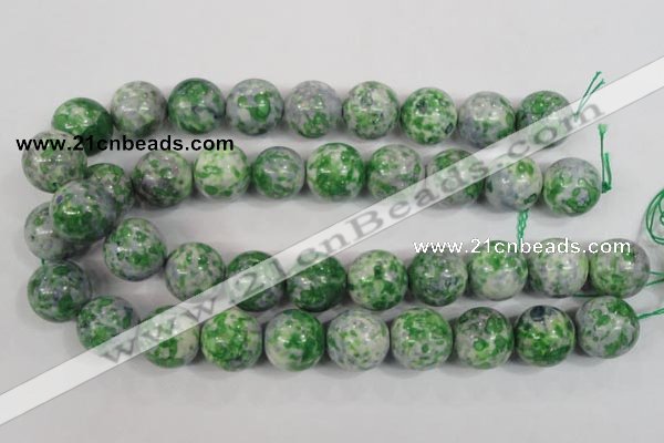 CRF158 15.5 inches 20mm round dyed rain flower stone beads wholesale