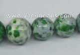 CRF162 15.5 inches 10mm - 20mm round dyed rain flower stone beads