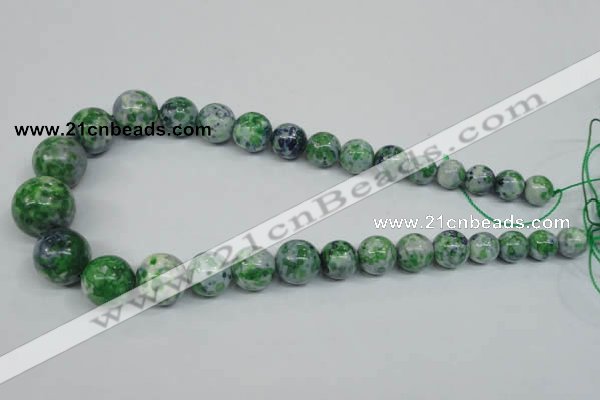 CRF162 15.5 inches 10mm - 20mm round dyed rain flower stone beads