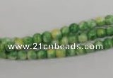 CRF180 15.5 inches 4mm round dyed rain flower stone beads wholesale