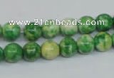 CRF182 15.5 inches 8mm round dyed rain flower stone beads wholesale