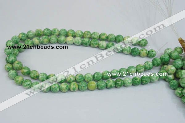 CRF183 15.5 inches 10mm round dyed rain flower stone beads wholesale