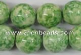 CRF187 15.5 inches 18mm round dyed rain flower stone beads wholesale