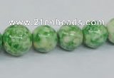 CRF192 15.5 inches 10mm - 20mm round dyed rain flower stone beads